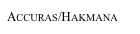 Accuras/Hakmana